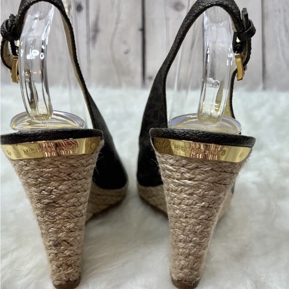 Michael Kord Keegan Brown Espadrille Wedges - Picture 6 of 7